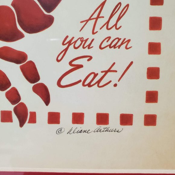 Crab Print, Signed Matted Framed, by artist Diane Arthurs, Discontinued - Picture 2 of 6